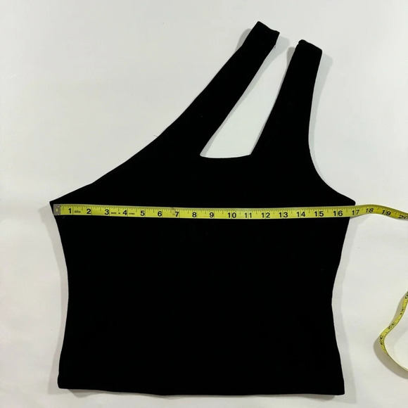 Grey Lab Asymmetrical Double Strap Tank Top Black - Picture 5 of 6